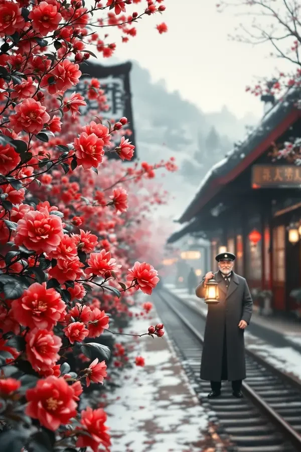 《山茶车站》海报